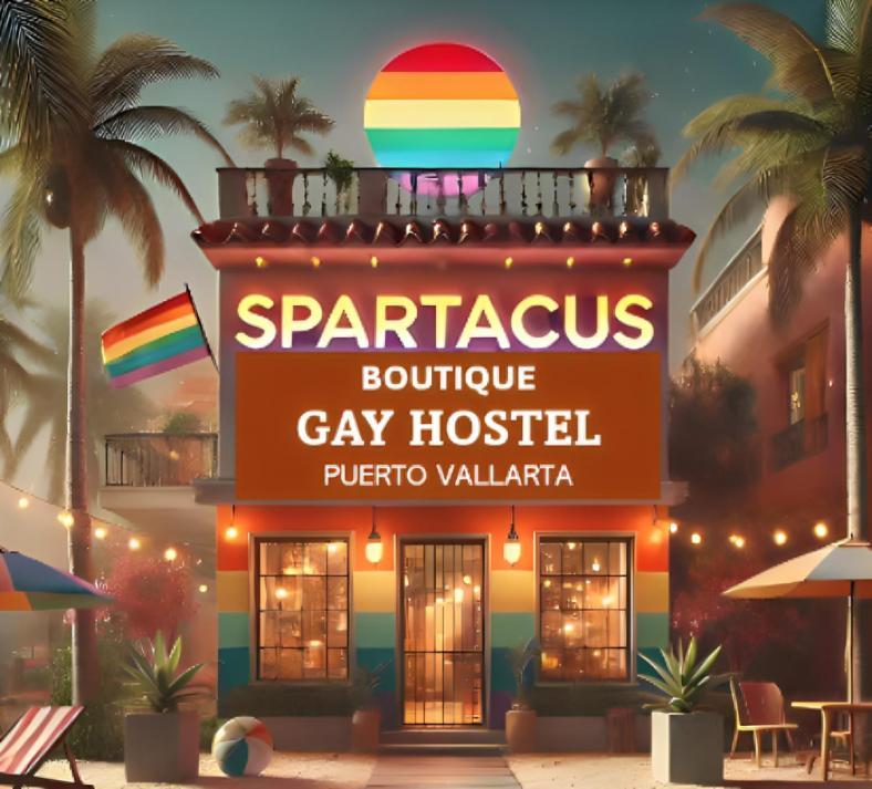 Spartacus Hostel Boutique For Men Puerto Vallarta Exterior photo